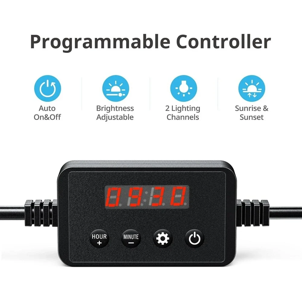 NICREW ClassicLED Plus 18W Aquarium Light with Timer 24–30 Inch‎ Tank Fixture